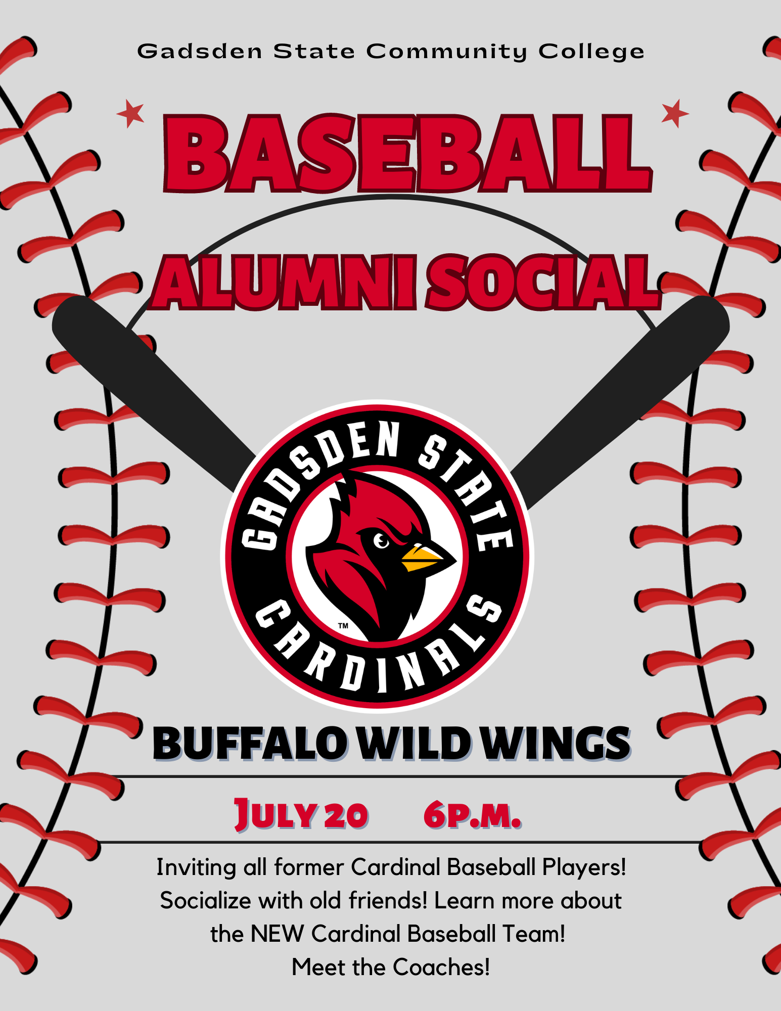 Gadsden State Athletics to host social for baseball alumni